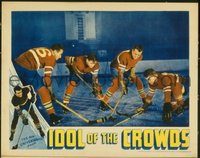 JW 138 IDOL OF THE CROWDS lobby card '37 John Wayne plays hockey!