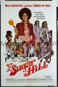 s287 SUGAR HILL one-sheet movie poster '74 zombie hit men!