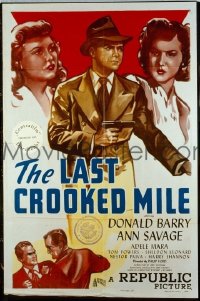#9379 LAST CROOKED MILE 1sh '46 Red Barry 