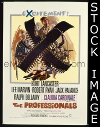 s099 PROFESSIONALS one-sheet movie poster '66 Burt Lancaster, Lee Marvin