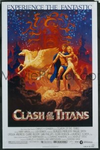 r428 CLASH OF THE TITANS one-sheet movie poster '81 Ray Harryhausen