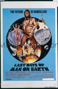 Q005 LAST DAYS OF MAN ON EARTH one-sheet movie poster '74 wild!