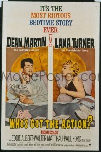 #1552 WHO'S GOT THE ACTION 1sh 62 Lana Turner 