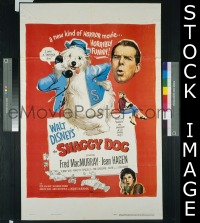 #5367 SHAGGY DOG 1sh '59 Disney, MacMurray 