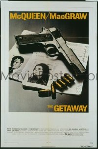 A417 GETAWAY one-sheet movie poster '72 S. McQueen, Ali McGraw