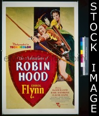 #317 ADVENTURES OF ROBIN HOOD 1sh R76 Flynn 