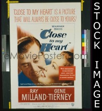 #0409 CLOSE TO MY HEART 1sh '51 Gene Tierney 