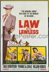 #350 LAW OF THE LAWLESS 1sh '64 Robertson 