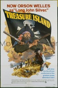 #582 TREASURE ISLAND 1sh '72 Orson Welles 