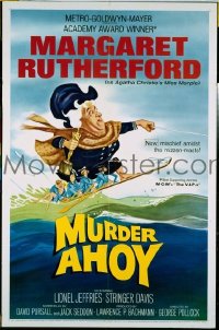 #338 MURDER AHOY 1sh '64 Margaret Rutherford 