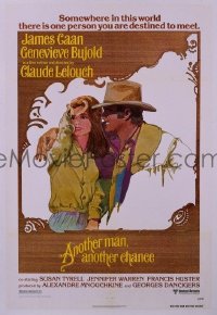 r070 ANOTHER MAN ANOTHER CHANCE one-sheet movie poster '77 James Caan