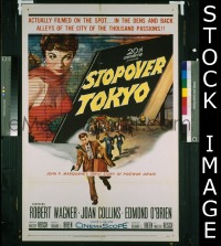 #8309 STOPOVER TOKYO 1sh '57 Joan Collins 