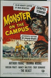 VHP7 305 MONSTER ON THE CAMPUS one-sheet movie poster '58 great Jack Arnold art