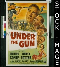 #8453 UNDER THE GUN 1sh '51 Conte, Totter