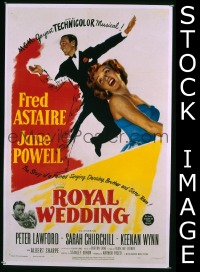 #9691 ROYAL WEDDING 1sh '51 Astaire, Powell 