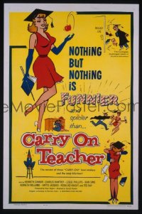 P347 CARRY ON TEACHER one-sheet movie poster '62 English sex!