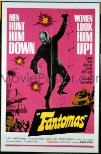 P611 FANTOMAS one-sheet movie poster '66 Jean Marais, French
