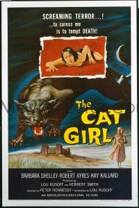 #141 CAT GIRL 1sh '57 Barbara Shelley 