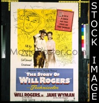 #8336 STORY OF WILL ROGERS 1sh '52 Jane Wyman