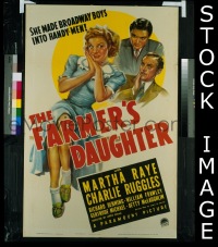 #7573 FARMER'S DAUGHTER 1sh '40 Martha Raye