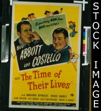 s354 TIME OF THEIR LIVES one-sheet movie poster '46 Abbott & Costello!