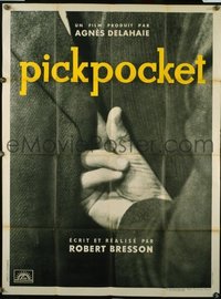 v246 PICKPOCKET  French 1p '59 Bresson, classic image!