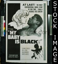 #440 MY BABY IS BLACK 1sh '61 exploitation! 