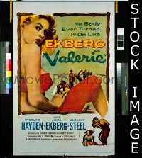 #5641 VALERIE 1sh '57 sexy Anita Ekberg! 
