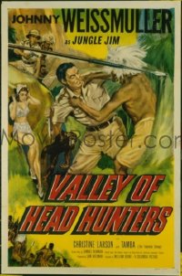 #142 VALLEY OF THE HEADHUNTERS 1sh '53 