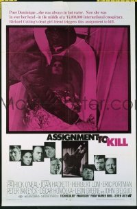 r094 ASSIGNMENT TO KILL one-sheet movie poster '69 Patrick O'Neal, Hackett