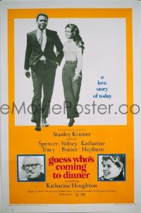 r710 GUESS WHO'S COMING TO DINNER one-sheet movie poster '67 Poitier, Tracy