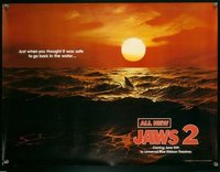 v440 JAWS 2  subway poster '78 shark in red sea style!