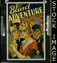 #084 BLIND ADVENTURE 1sh '33 Armstrong, Mack 