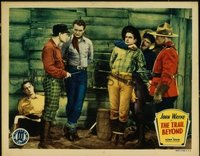 JW 078 TRAIL BEYOND lobby card R30s John Wayne & Noah Beery tied up!