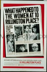 f264 10 RILLINGTON PLACE one-sheet movie poster '71 Richard Attenborough