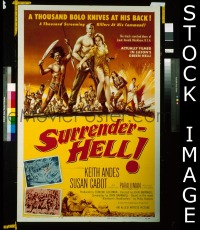 #614 SURRENDER-HELL 1sh '59 Andes, Cabot 