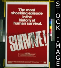 Q675 SURVIVE one-sheet movie poster '76 cannibalism, Pablo Ferrel