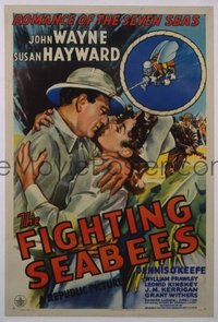 JW 218 FIGHTING SEABEES one-sheet movie poster '44 John Wayne, Susan Hayward
