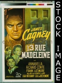 #002 13 RUE MADELEINE 1sh '46 James Cagney 