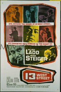 #008 13 WEST STREET 1sh '62 Ladd, Steiger 