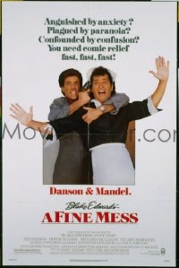 A376 FINE MESS one-sheet movie poster '86 Ted Danson, Howie Mandel