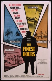 P637 FINEST HOURS one-sheet movie poster '64 Winston Churchill