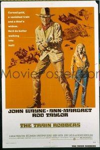 JW 329 TRAIN ROBBERS one-sheet movie poster '73 John Wayne, Ann-Margret
