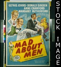 #091 MAD ABOUT MEN English 1sh '54 Johns 