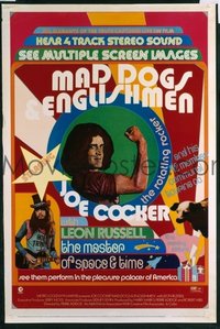 VHP7 514 MAD DOGS & ENGLISHMEN one-sheet movie poster '71 Joe Cocker rocks!
