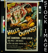 #326 HELL'S OUTPOST 1sh '55 Cameron, Leslie 