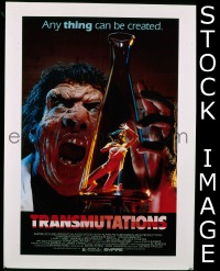 s366 TRANSMUTATIONS one-sheet movie poster '86 really cool art!