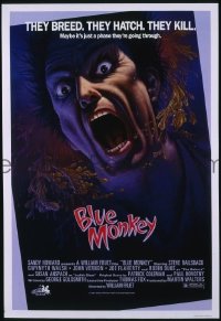 BLUE MONKEY 1sh '87 they breed, they hatch, they kill, great art by Jim Warren!