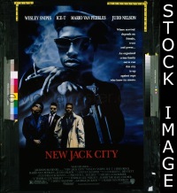 H791 NEW JACK CITY double-sided one-sheet movie poster '91 Snipes, Ice-T