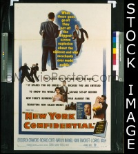 #446 NEW YORK CONFIDENTIAL 1sh '55 Conte 